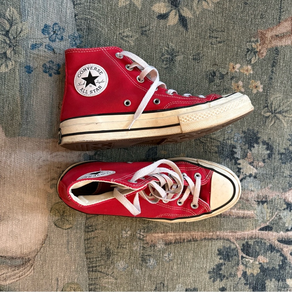 Converse Red High Top Sneakers